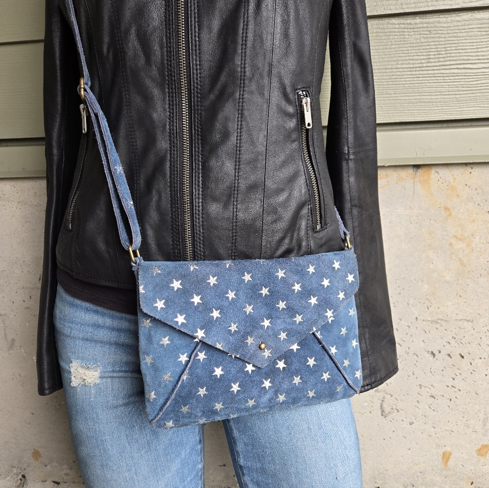 Free People Leather Star Crossbody